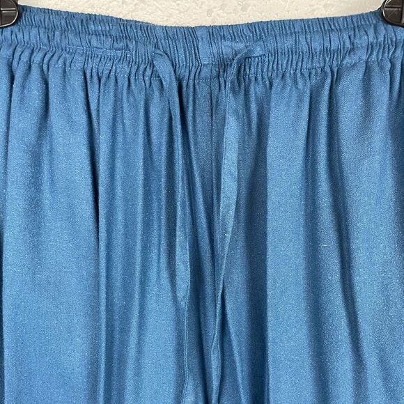 Erin London Blue Silk Pants Size M EUC - Picture 3 of 6